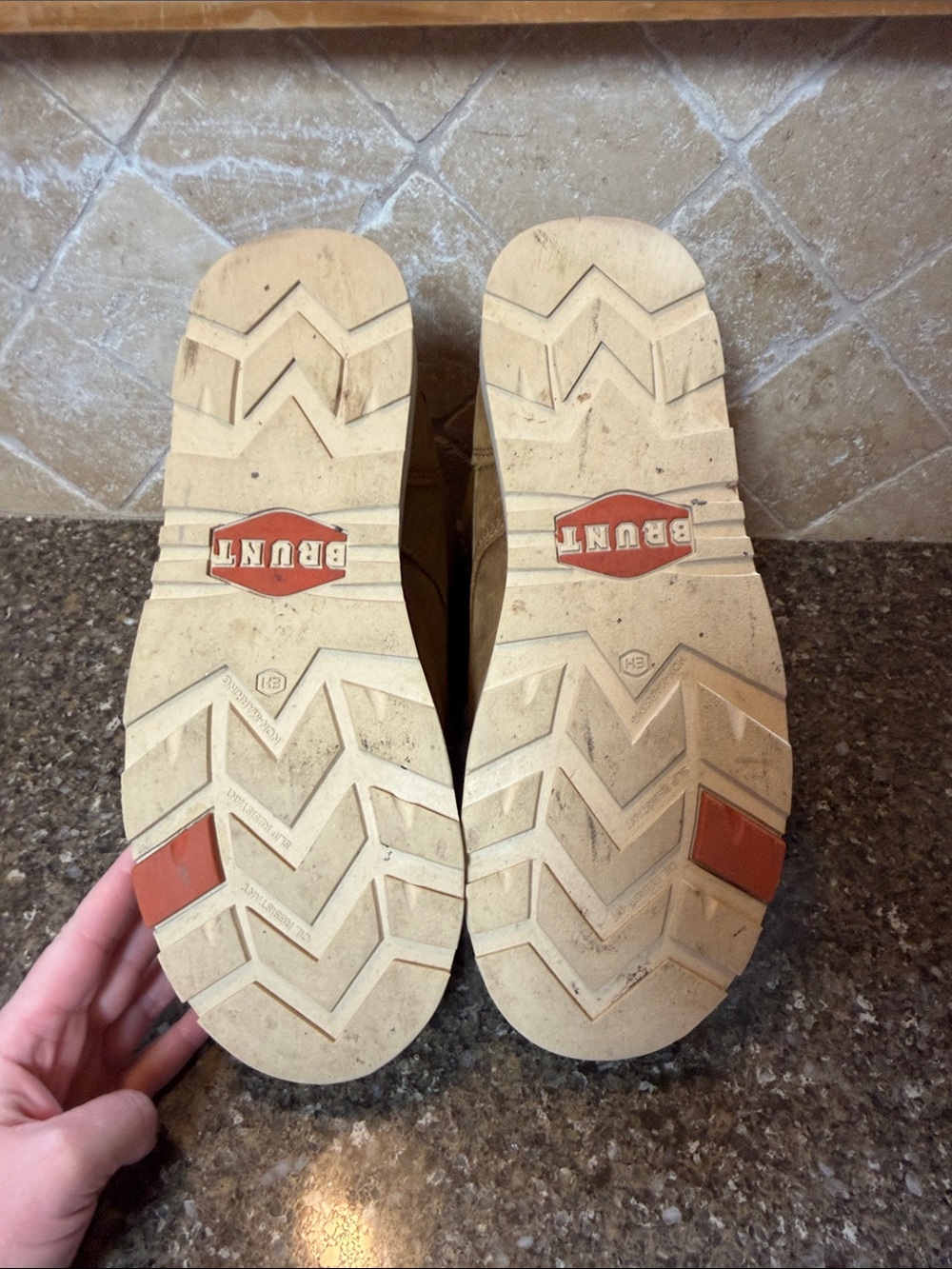 BRUNT Tan Waterproof Soft Toe Work Boots - Picture 6 of 7